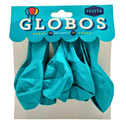Globos X10 Tamaño R12 Verde Agua
