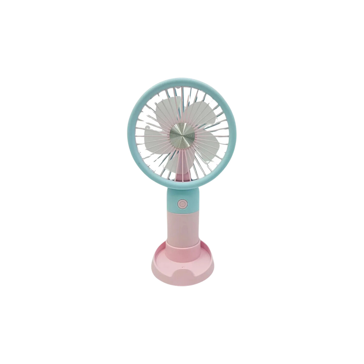 Mini ventilador portátil de escritorio multicolor – recargable - Rosado 