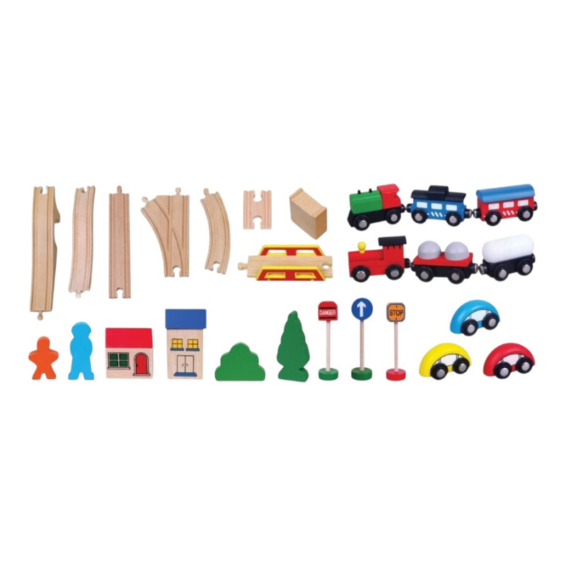 Set de Tren de Madera Viga Set de Tren de Madera Viga