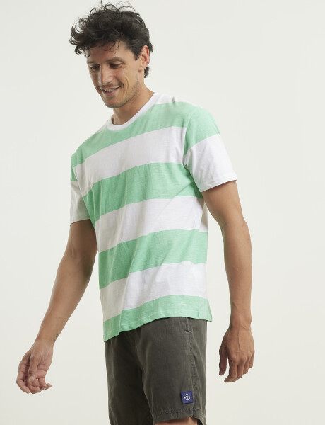 T-shirt Harry Blanco/verde