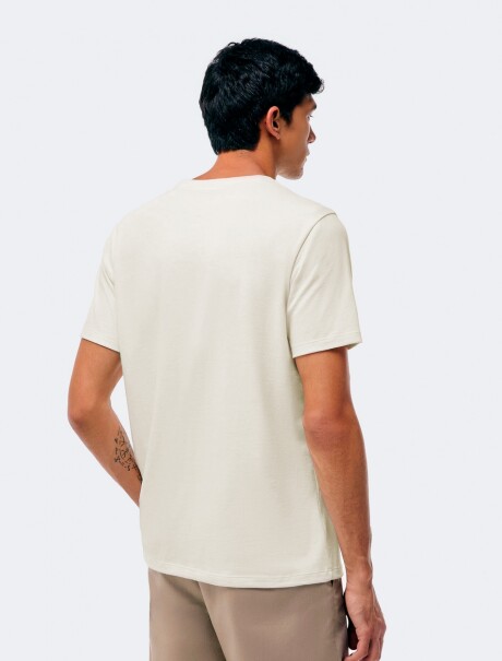 CAMISETA BÁSICA MANGA CORTA BEIGE