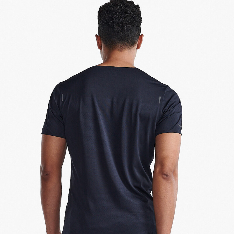 Polo Running Light Speed Tech Tee Hombre Black/black Reflective