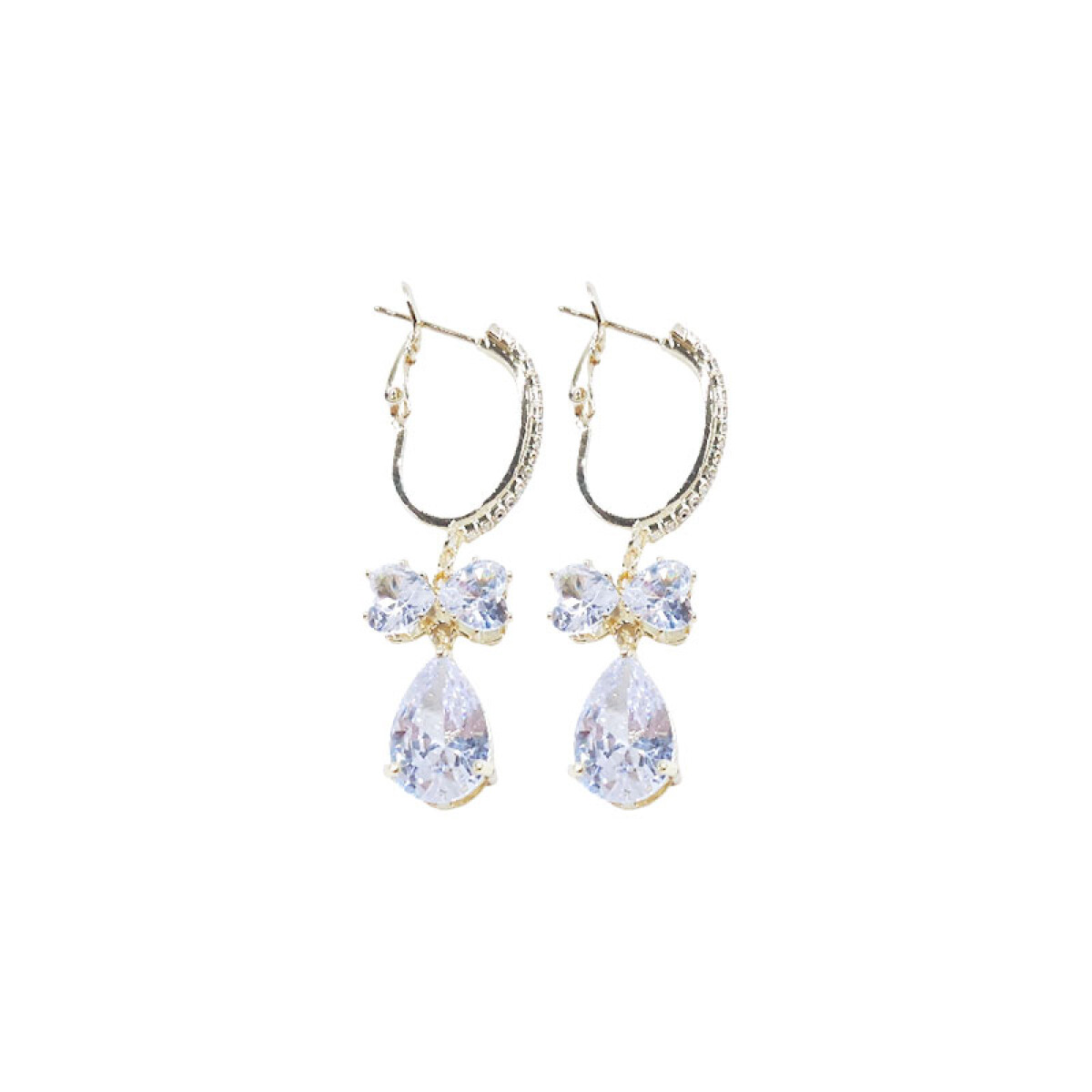 Aretes brillantes 4 diseños - Aretes Brillantes 4 Diseños 