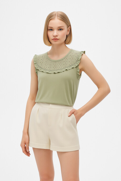 Musculosa Whitaker Verde Grisaceo