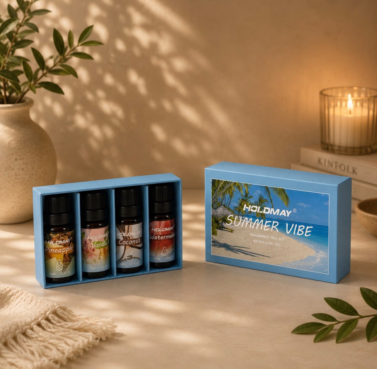 Set de 4 Aceites Esenciales para Difusor – Summer Vibe 10 ml 