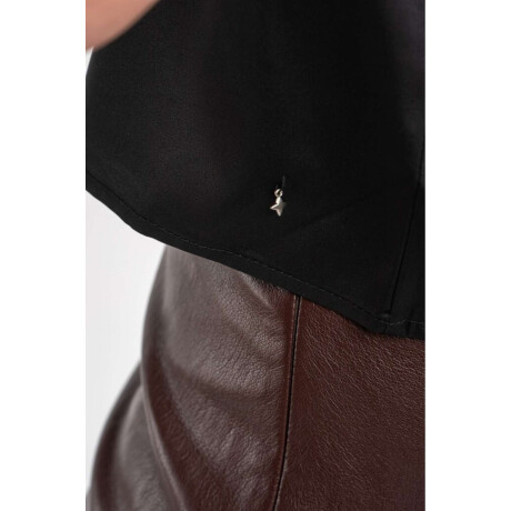 Musculosa Volado Saten Negro