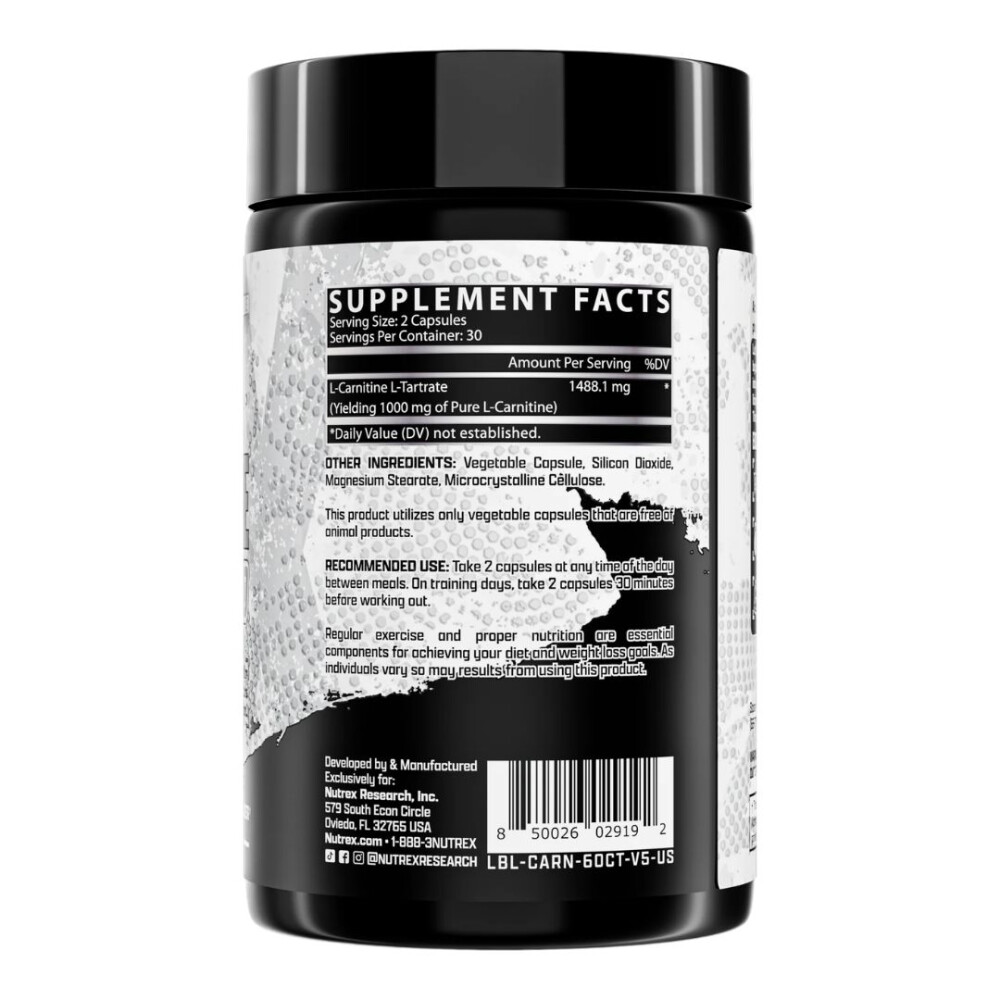L-Carnitine 1000 | 60 Cápsulas - Nutrex L-Carnitine 1000 | 60 Cápsulas - Nutrex