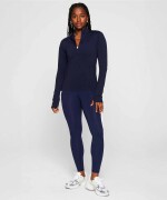 Polo Manga Larga Feather Tech+ Half-Zip Top Mujer Deep Navy