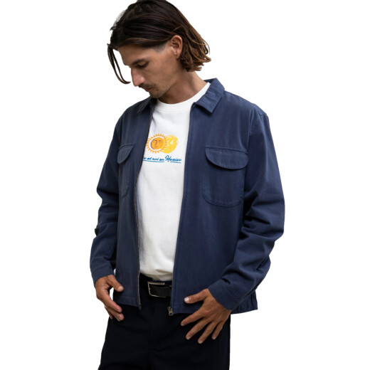 Campera Rhythm Union Shirt Jacket Azul Campera Rhythm Union Shirt Jacket Azul