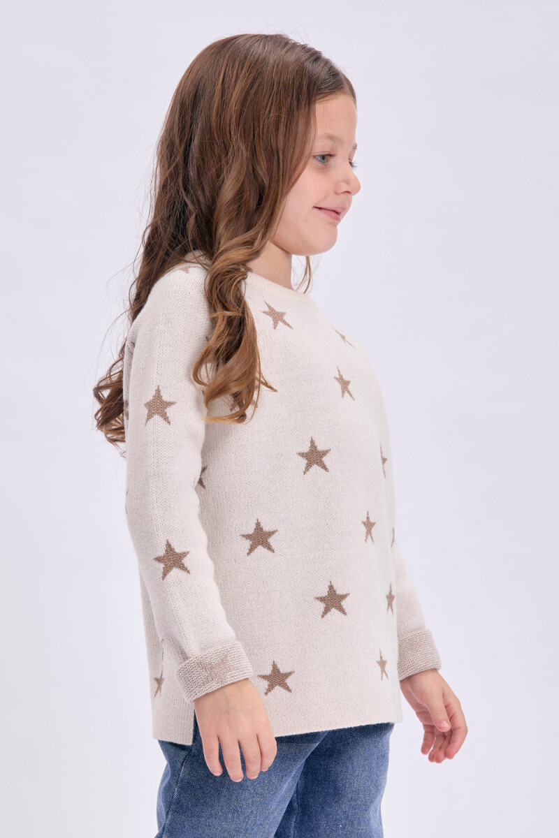 Buzo punto lunares Beige