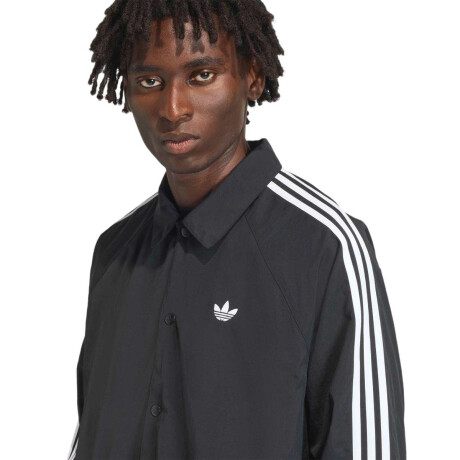 Abrigo 3 Stripes Coach De Hombre Negro