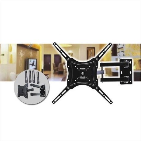 Soporte Tv 14 A 55 Pulgadas Con Brazo Movible Soporta 50kgs Negro