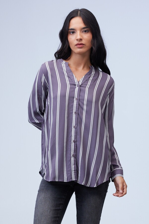 Camisa Lineas GRIS/MULTI