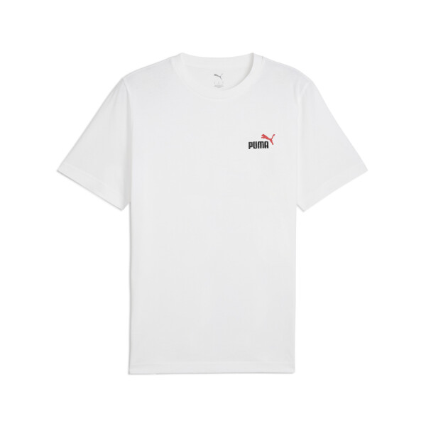 Remera Puma ESS 2 COLOR Small No. 1 Logo Tee de Hombre - 684717 02 Blanco