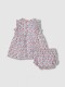 Vestido De Flores Gris