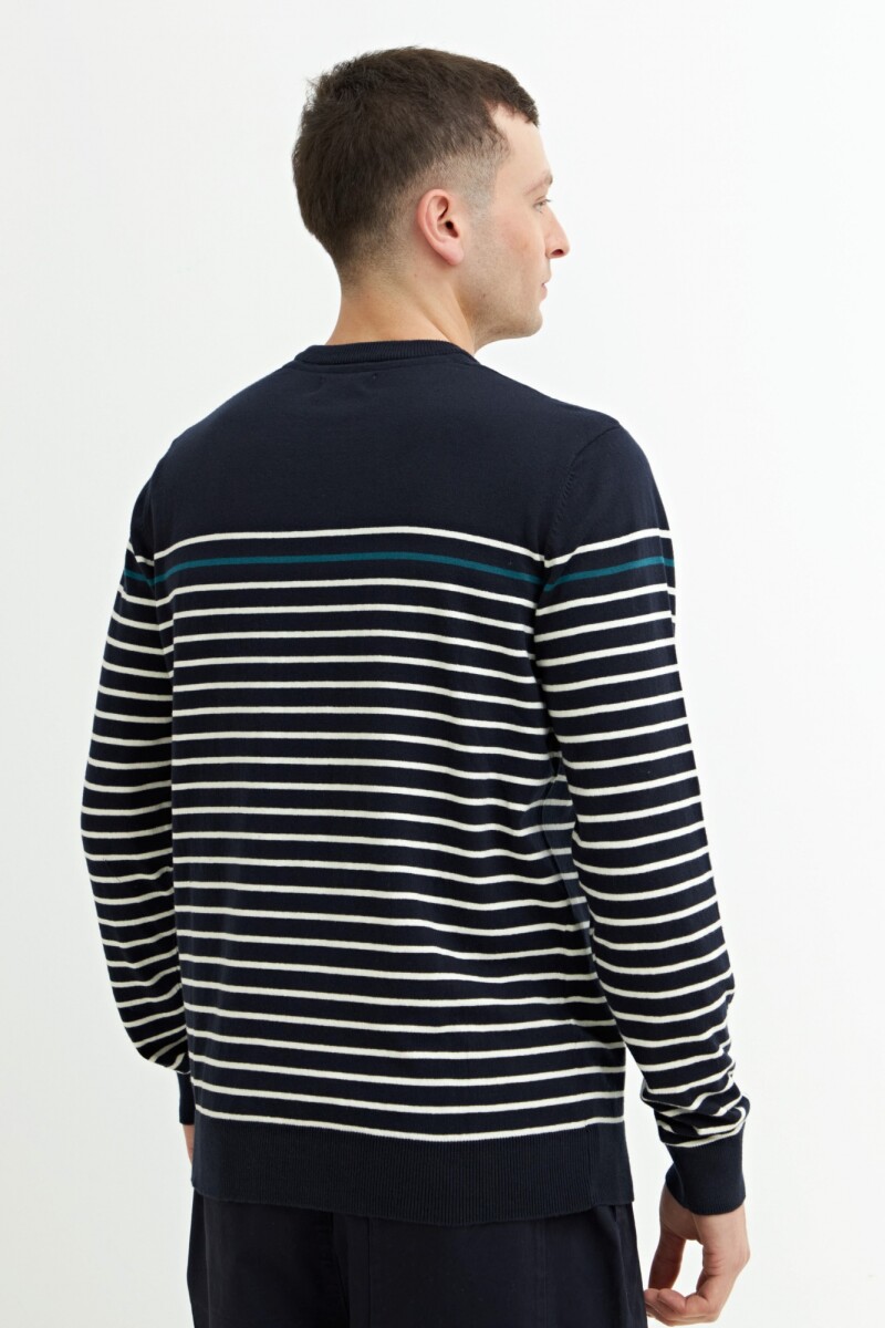 Sweater a rayas AZUL MARINO