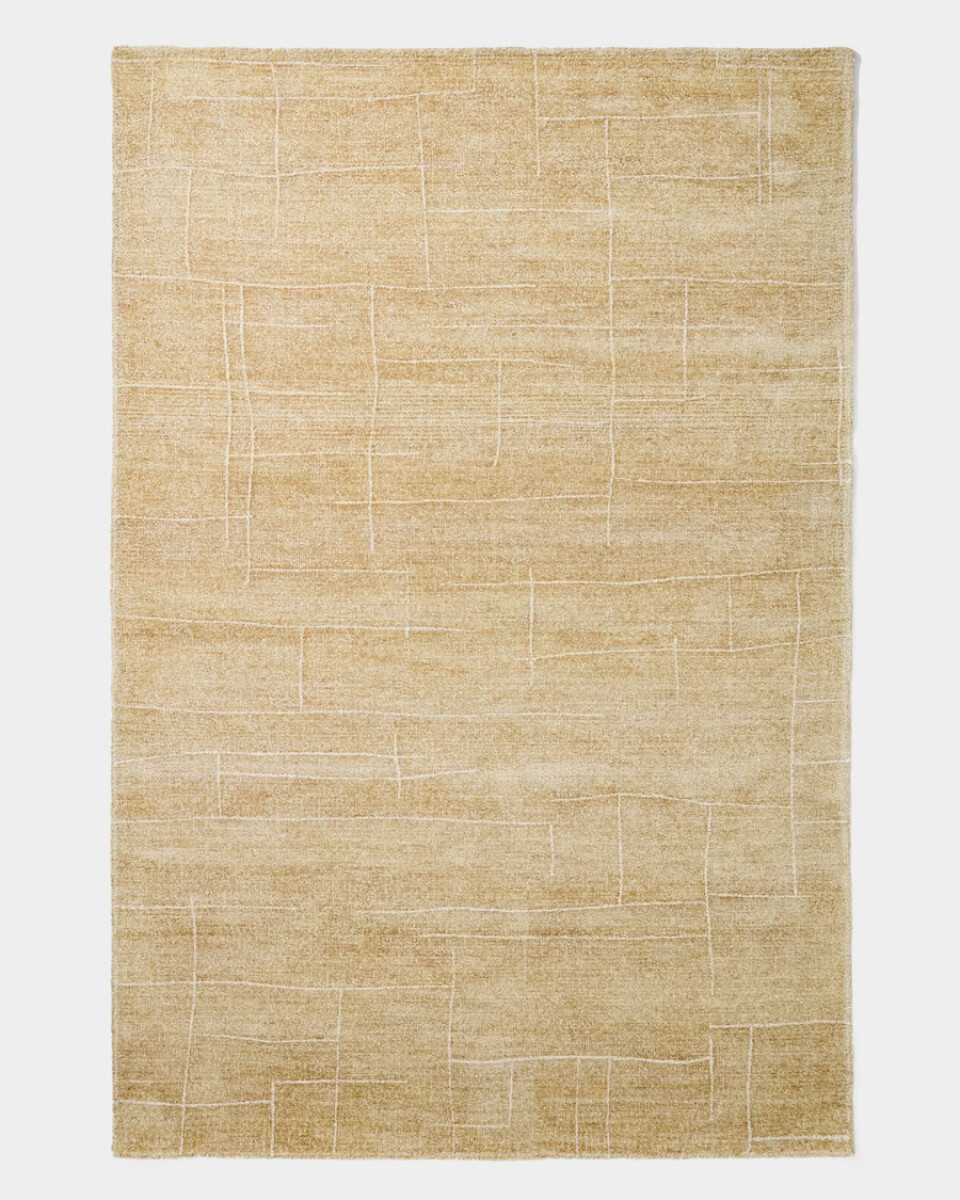 Alfombra Eloda de lana y viscosa mostaza - 200 x 300 cm 