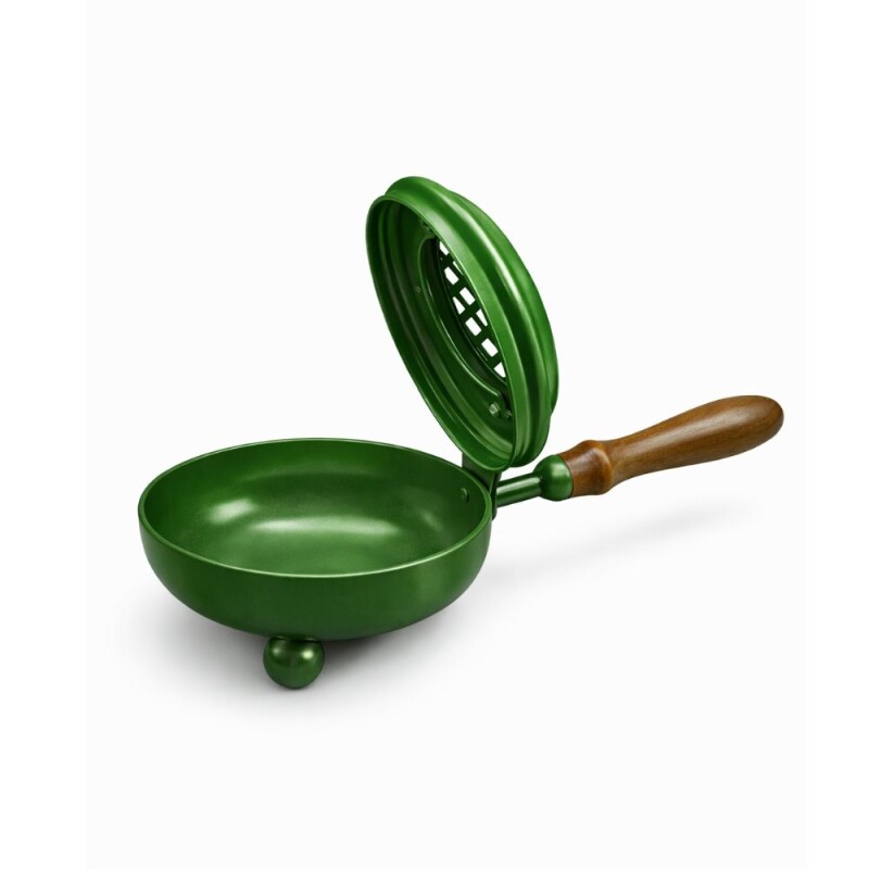 PORTAINCIENSO SARTÉN CON MANGO DE MADERA Verde