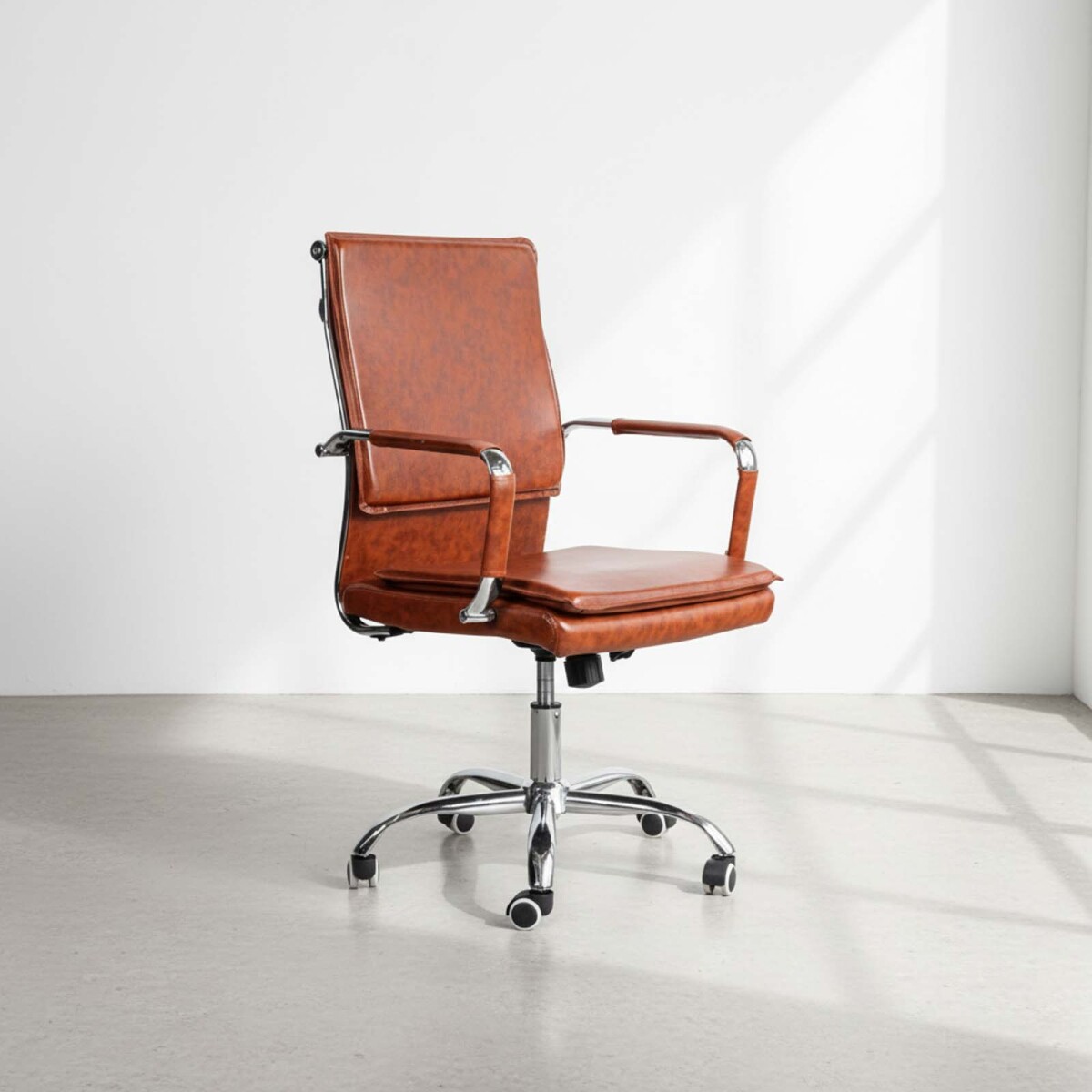 ASIENTO DE OFICINA - PU-Y-METAL MARRON HY-1062 