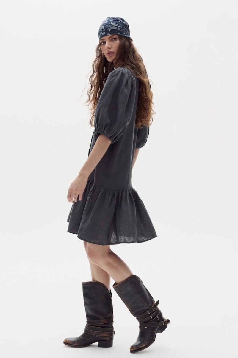 VESTIDO CARMELA LINEN Azul