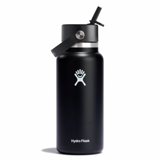 Botella Hydro Flask 32 OZ (0.94 L) WIDE FLEX STRAW CAP BLACK - Negro Botella Hydro Flask 32 OZ (0.94 L) WIDE FLEX STRAW CAP BLACK - Negro