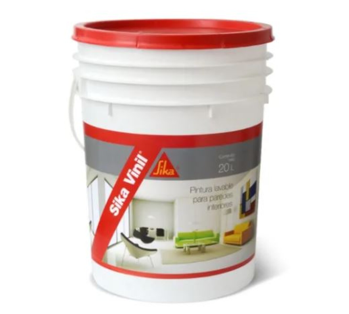 Pintura Sika Vinil Para Paredes Blanco Mate 4 Lt 