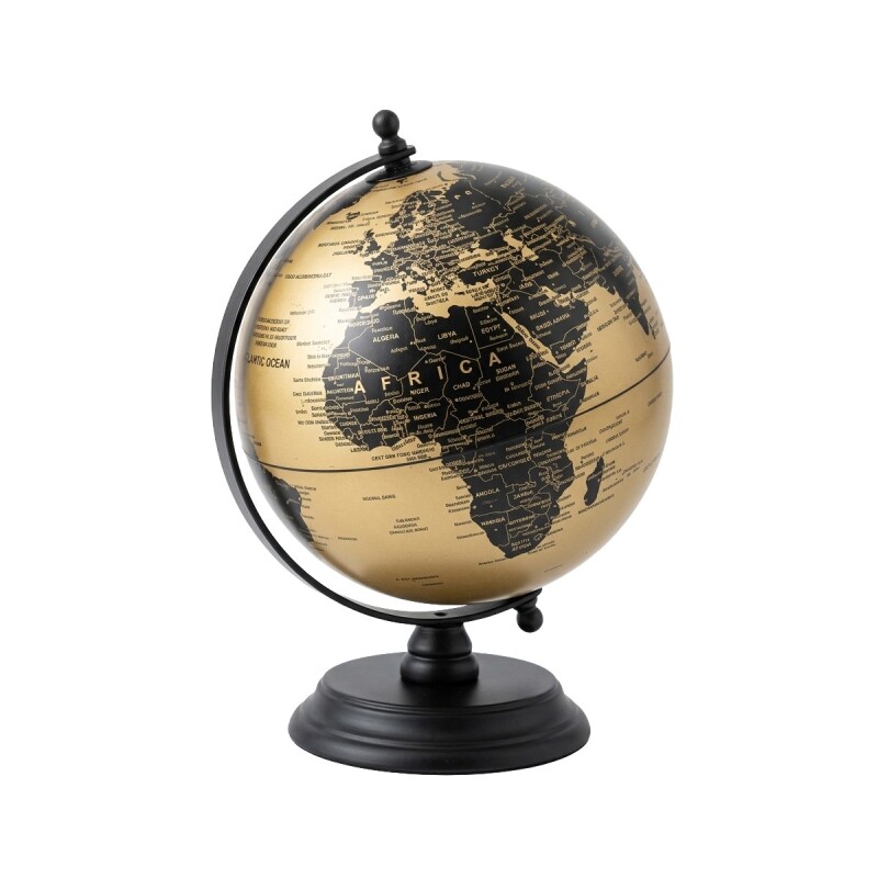 GLOBO TERRAQUEO NEGRO/BEIGE 28CM Unica