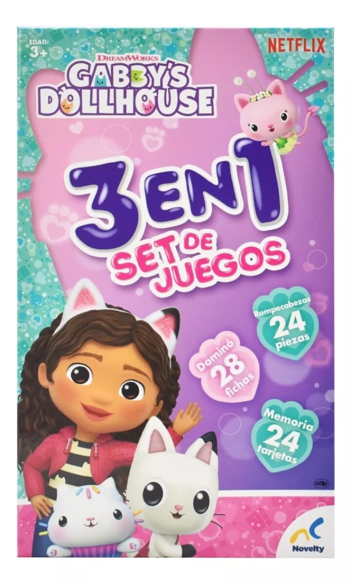 Set de juegos 3 en 1 Gabby´s Dollhouse 
