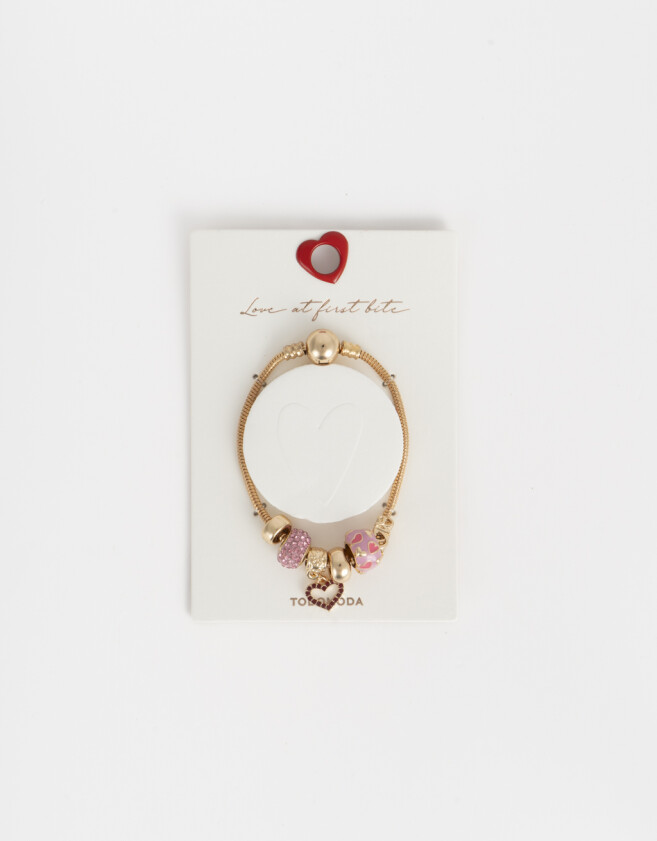 Pulseras Flexibles Con corazón Pulsera Flexible Multidijes - Dorado