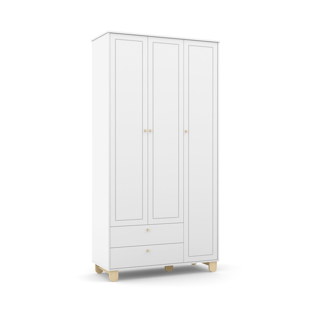 PLACARD ROPERO 3 PUERTAS MDF-Y-MADERA NATURAL-BEIGE ZUPPY