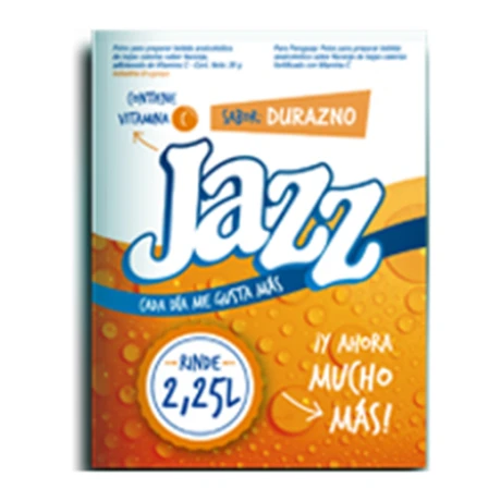 REFRESCO EN POLVO JAZZ DURAZNO 2.25 LT REFRESCO EN POLVO JAZZ DURAZNO 2.25 LT