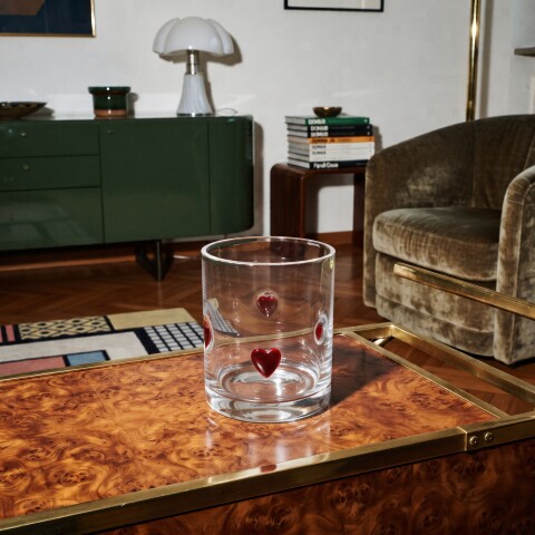 Vaso de vidrio Corazón Vaso de vidrio Corazón