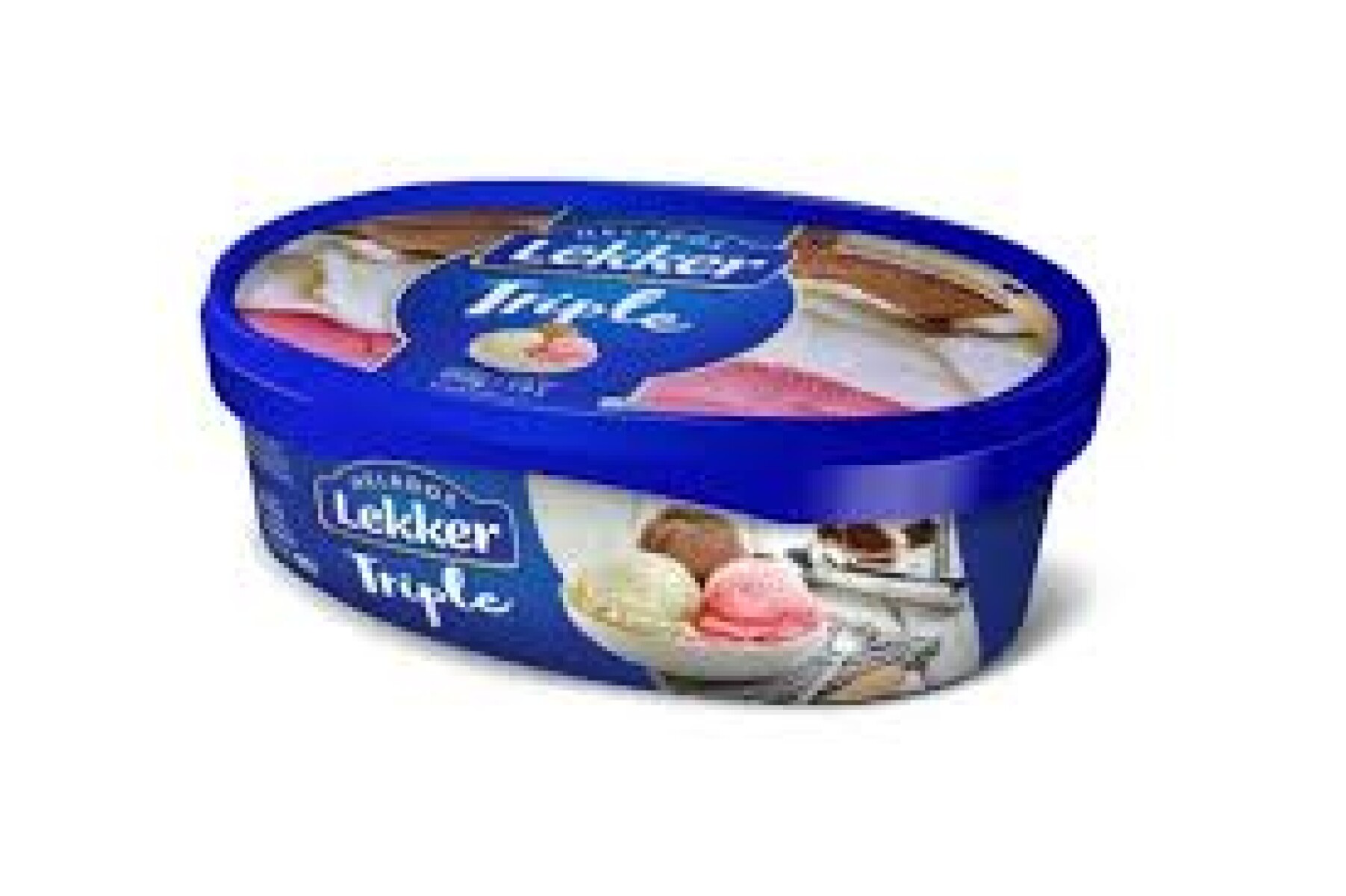 HELADO LEKKER 900 ML TRIPLE FRUTILLA VAINILLA CHOCO 