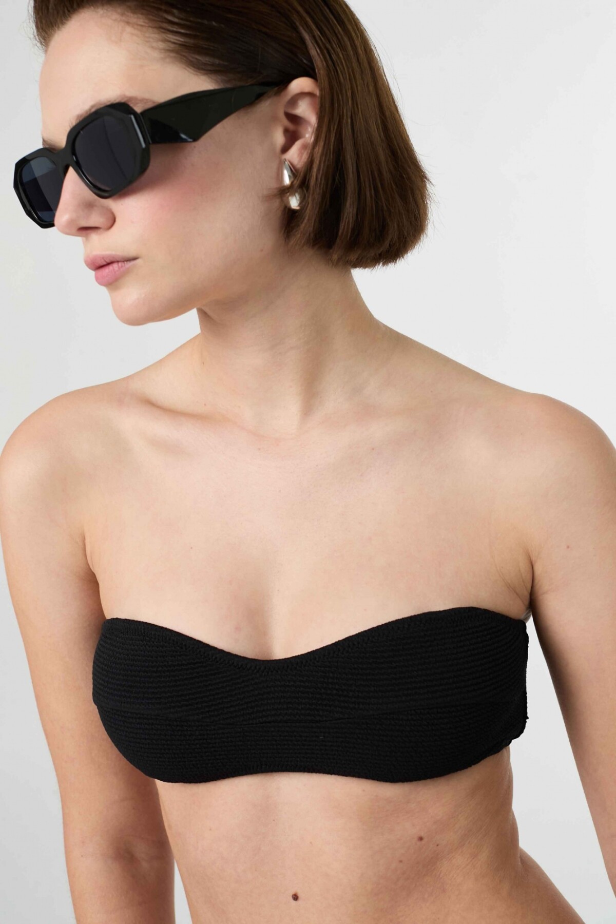 Top Cannes Negro Texturado