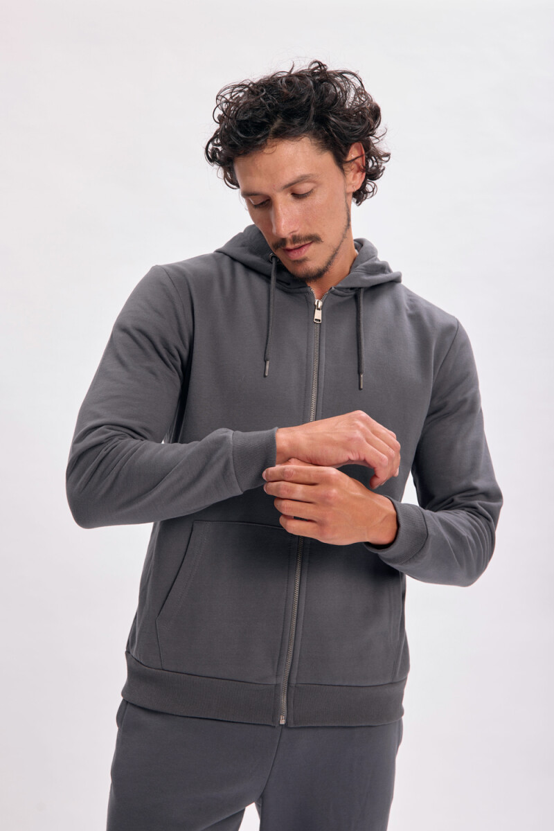 Campera deportiva Gris Oscuro