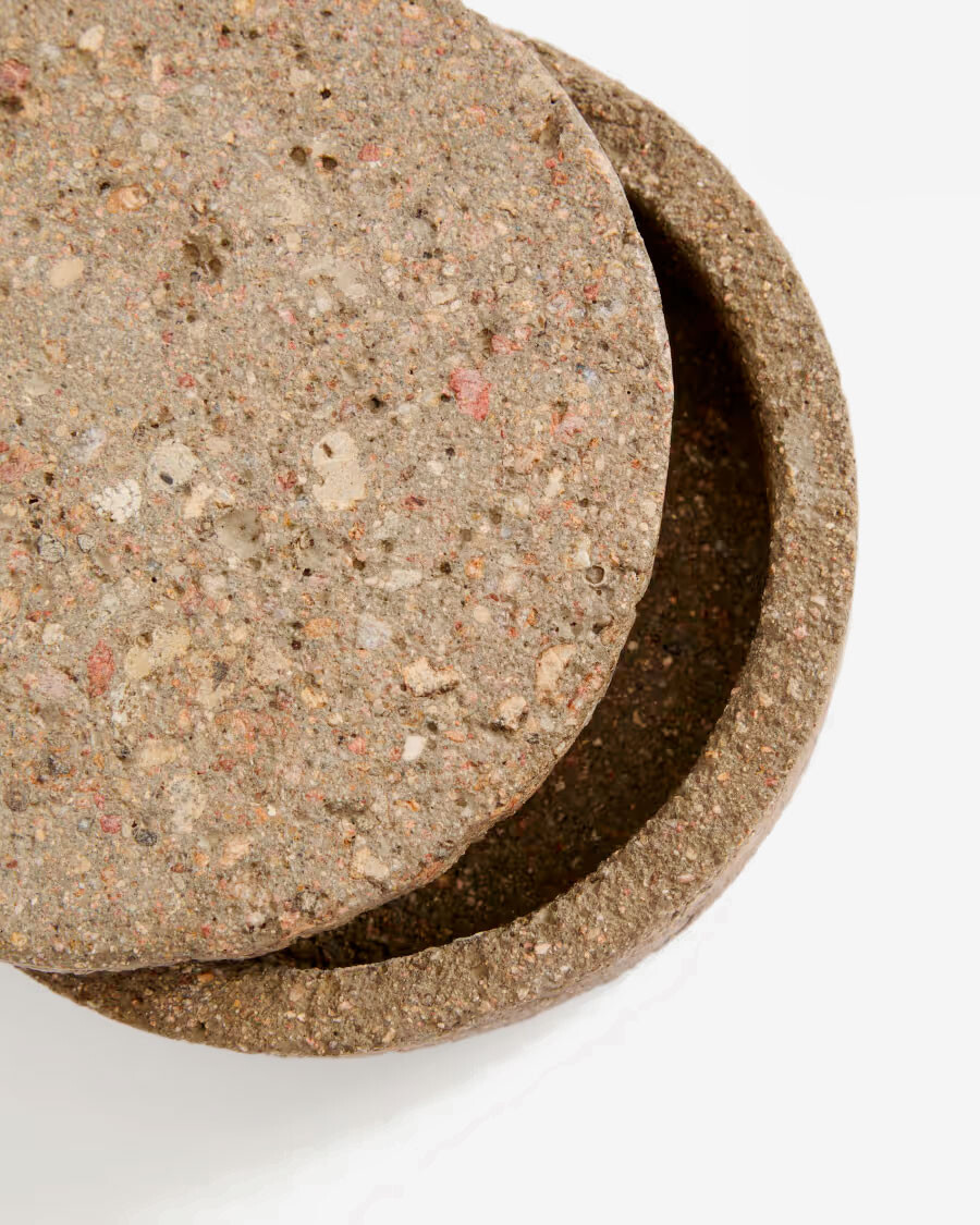 Caja decorativa de piedra Mirani Ø 15 cm