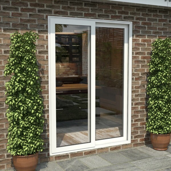 Ventana de PVC Blanco 150 X 200 Puerta Corrediza Aislante Ventana de PVC Blanco 150 X 200 Puerta Corrediza Aislante