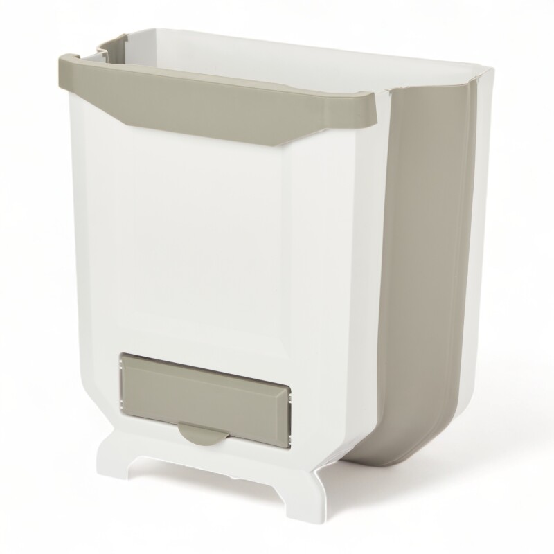 Cesto Basura Colgante Residuos Cocina Plegable Papelera Blanco