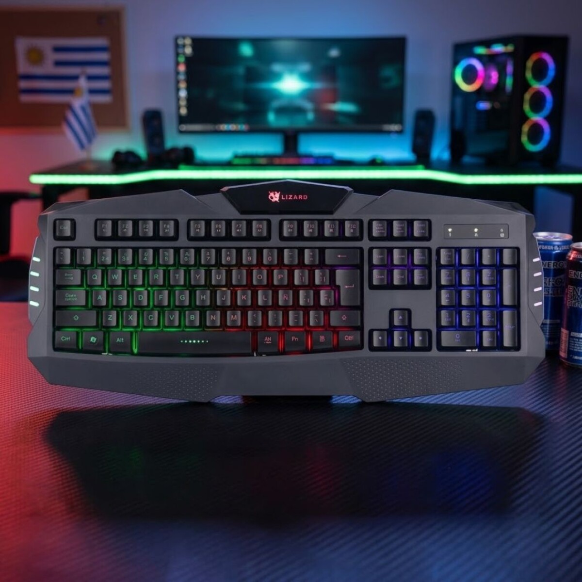Teclado Gamer Lizzard USB Led Retroiluminado XZZ-TE-02 