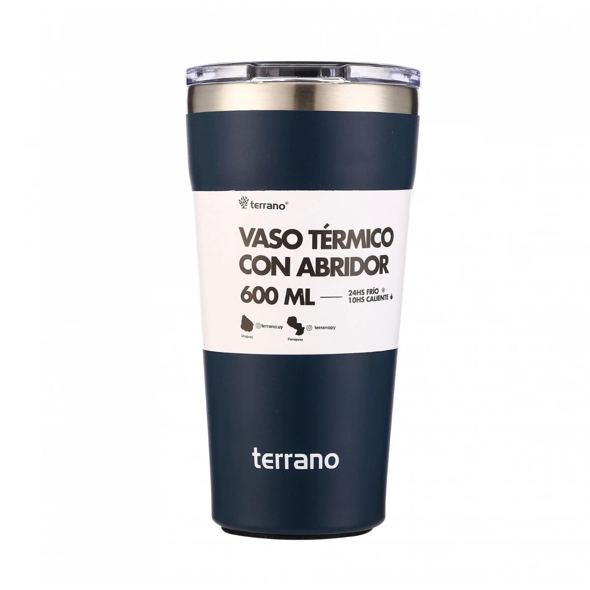 Vaso Térmico Terrano con Tapa 600ML - AZUL 