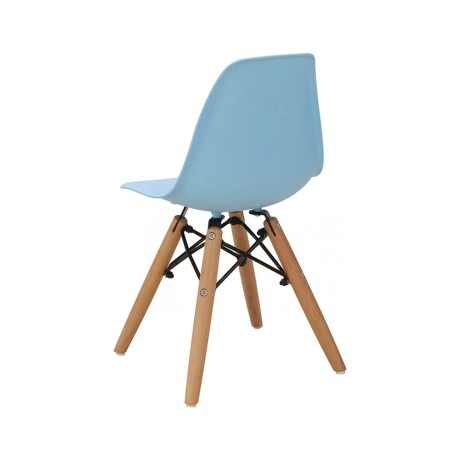 SILLA POLIPROPILENO-Y-MADERA CELESTE S601 KIDS