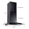Campana Extractora Petra Vidrio Glass 60cm Negra Campana Extractora Petra Vidrio Glass 60cm Negra