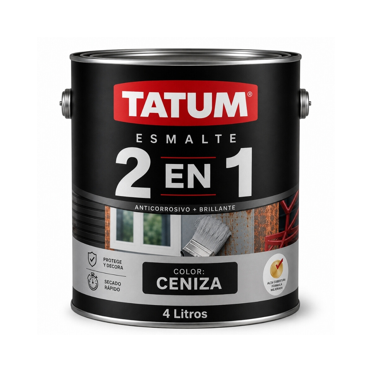 ESMALTE SATINADO GRIS CENIZA TATUM 4LT Esmalte Satinado Gris Ceniza Tatum 4lt