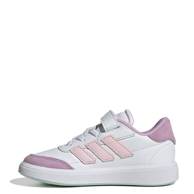 Championes Infantiles Adidas Court Block Blanco - Rosado - Lila