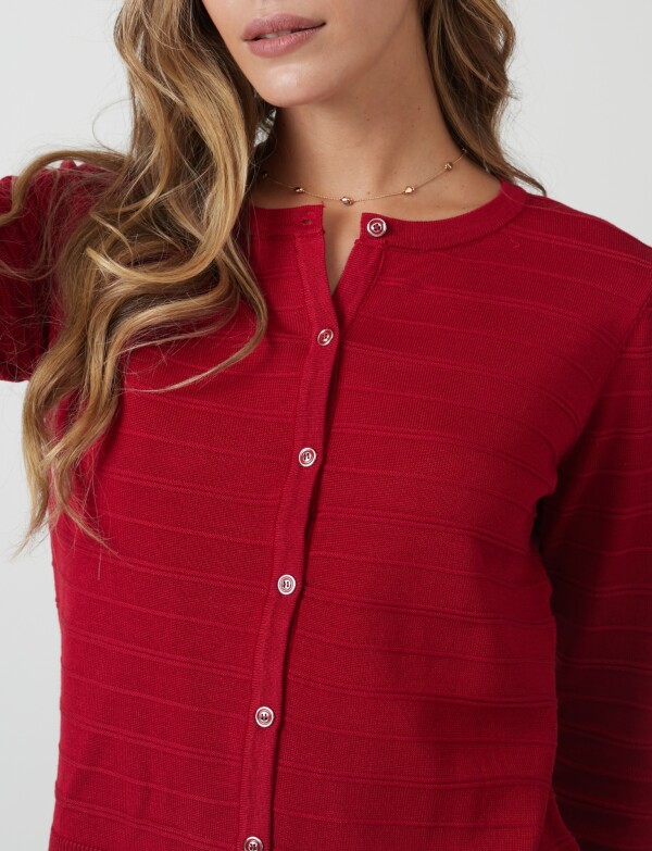 Cardigan Basico ROJO