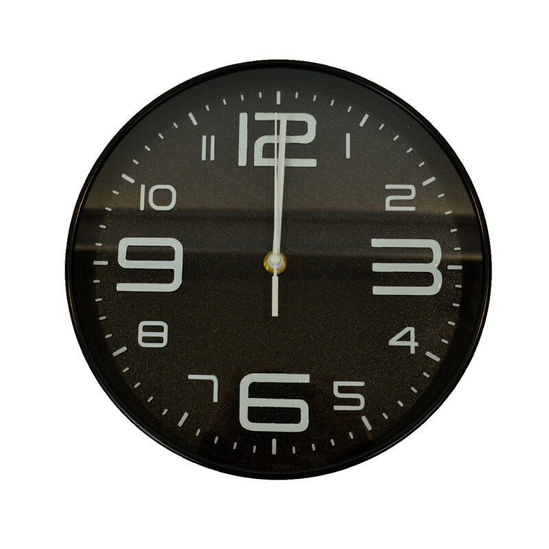 Reloj de pared 25 cm NEGRO