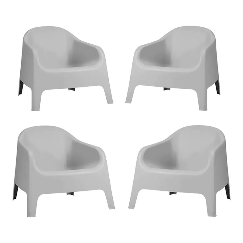 Set x4 Sillón Skarpo GRIS