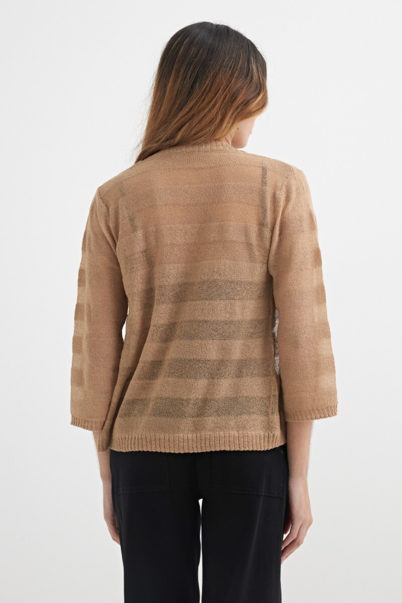 Cardigan rayado KHAKI