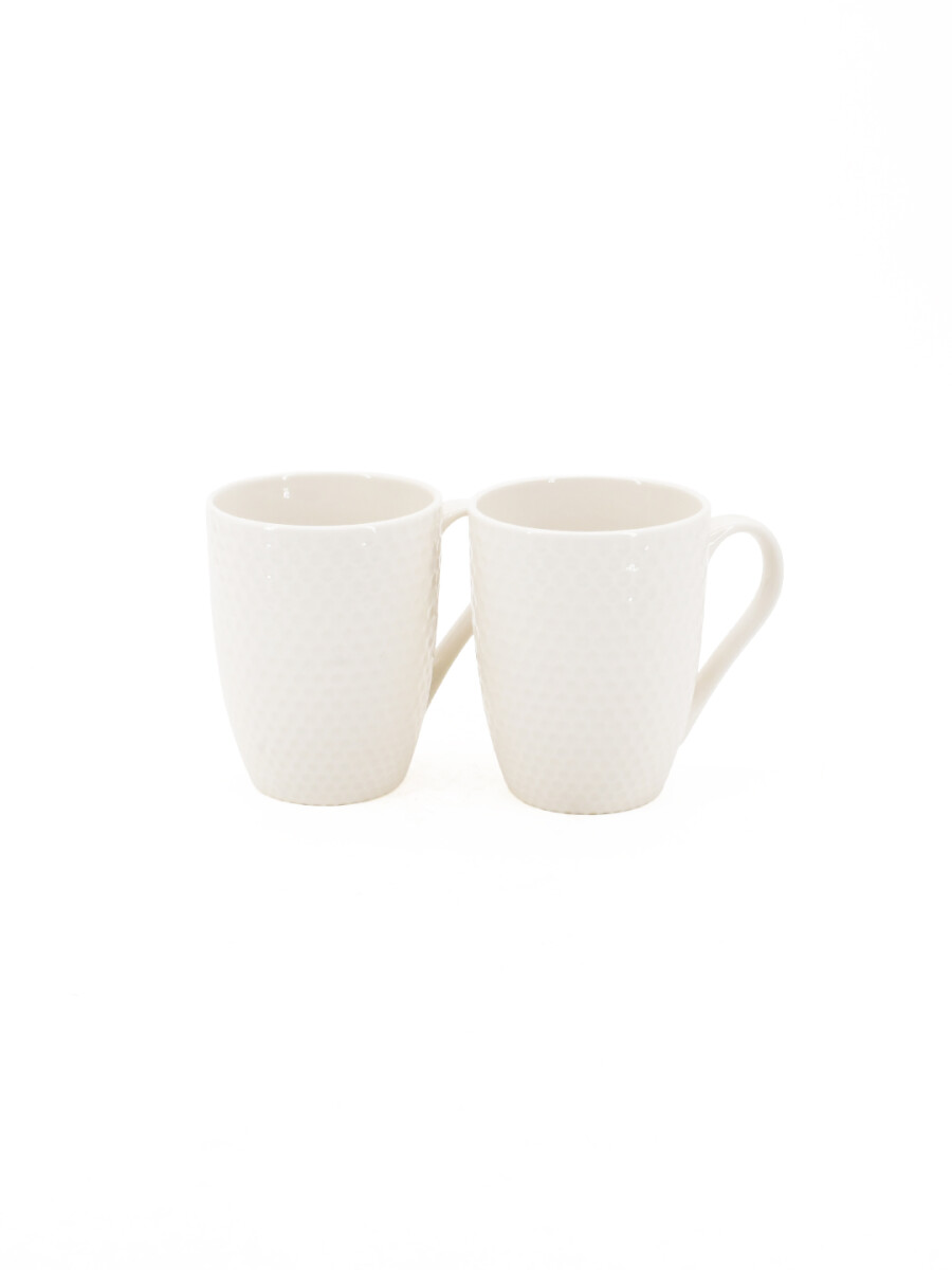TAZA BLANCA PANAL SET X 2 - BLANCO 