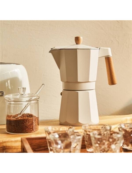 CAFETERA ITAL. ALUM 300ML 6T CREMA M/MAD VARENNA CAFETERA ITAL. ALUM 300ML 6T CREMA M/MAD VARENNA